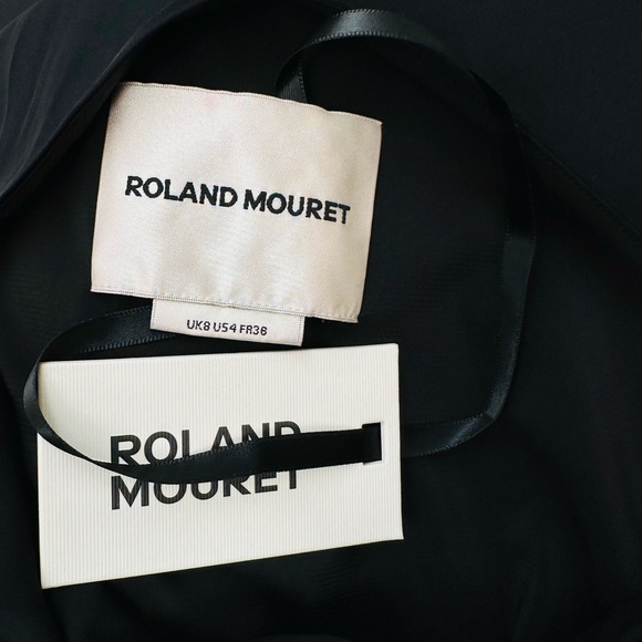 New Roland Mouret Asymmetric Stretch Silk Crepe Mini Dress One-Shoulder - Picture 14 of 15